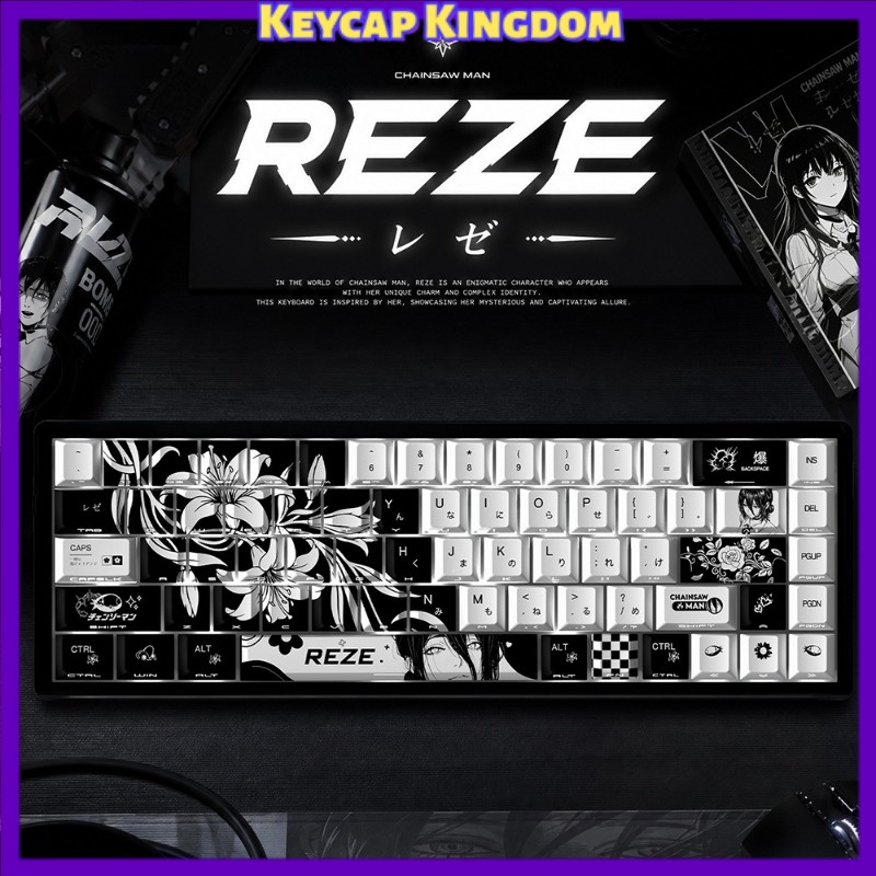 NEW Reze 5.0 Anime Keycaps Cha - огляд і ціна Tech Gaming Accessories